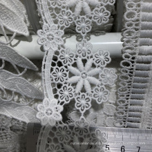 Newest design top quality cotton lace fabric ribbon